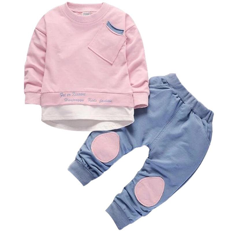 Casual Unisex Shirt Tops Pants Clothes pink