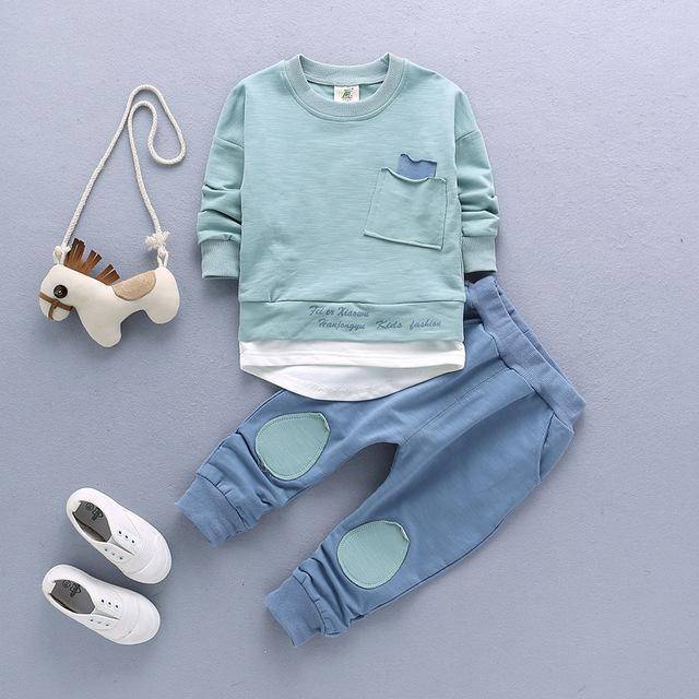 Casual Unisex Shirt Tops Pants Clothes skyblue