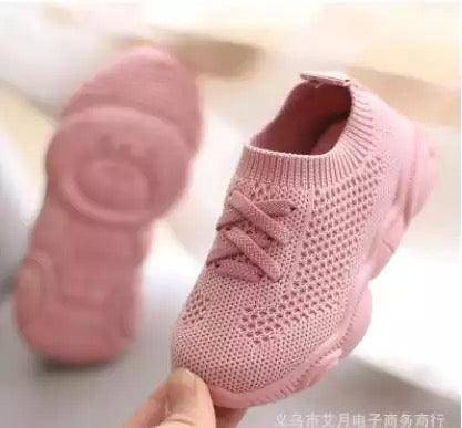 Casual unisex baby anti slip soft bottom shoes Pink