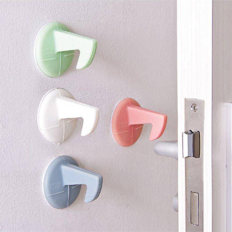 Child Safety Lock Blocker Door Handle White