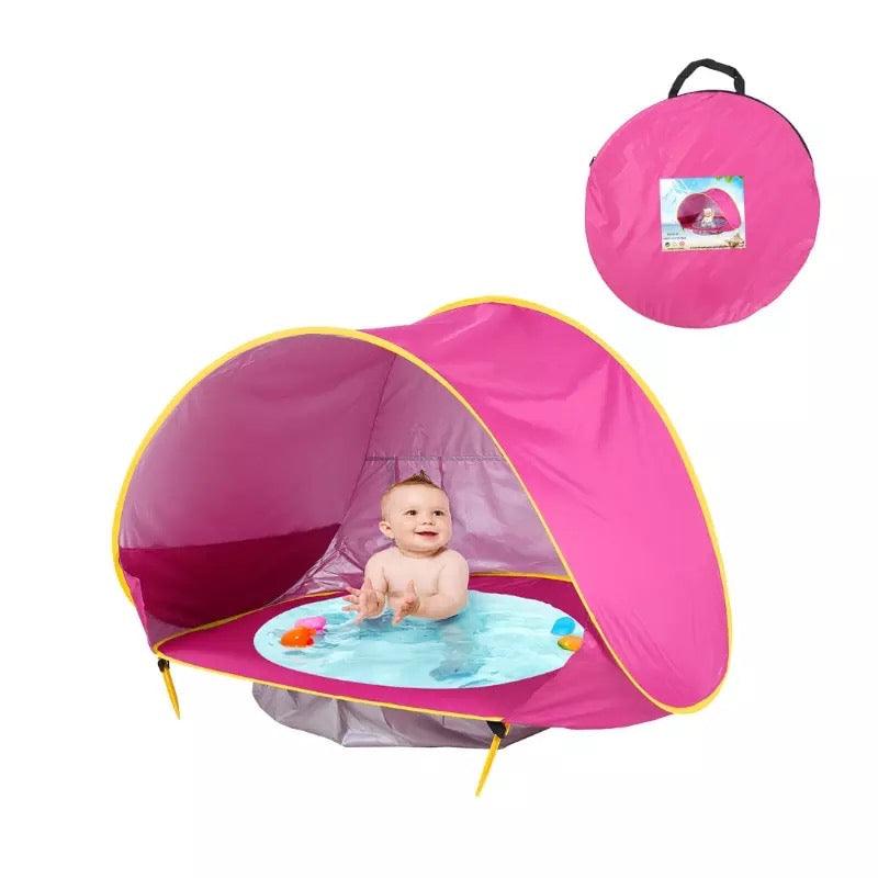 Children Baby Beach Sunshelter Pool Tent Rose Red