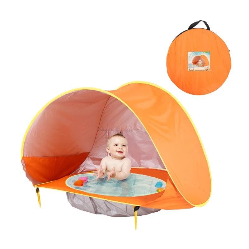 Children Baby Beach Sunshelter Pool Tent Orange