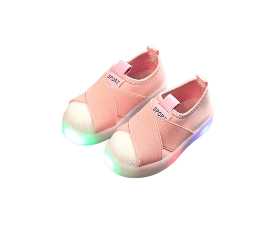 Children Led Sneakers Casual Sport Shoes Pink