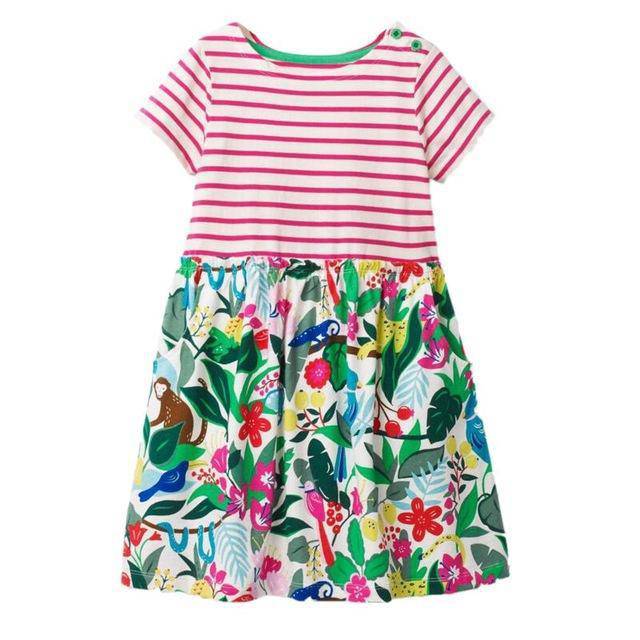 Children unicorn party costume dresses Green Red