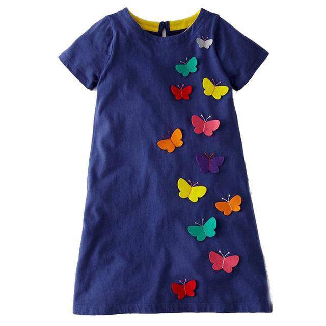 Children unicorn party costume dresses Dark Blue