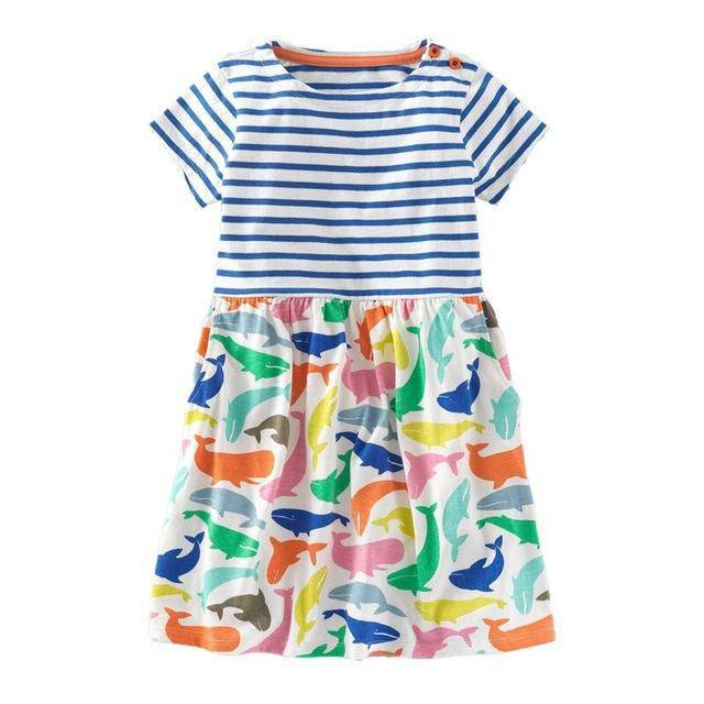 Children unicorn party costume dresses Blue