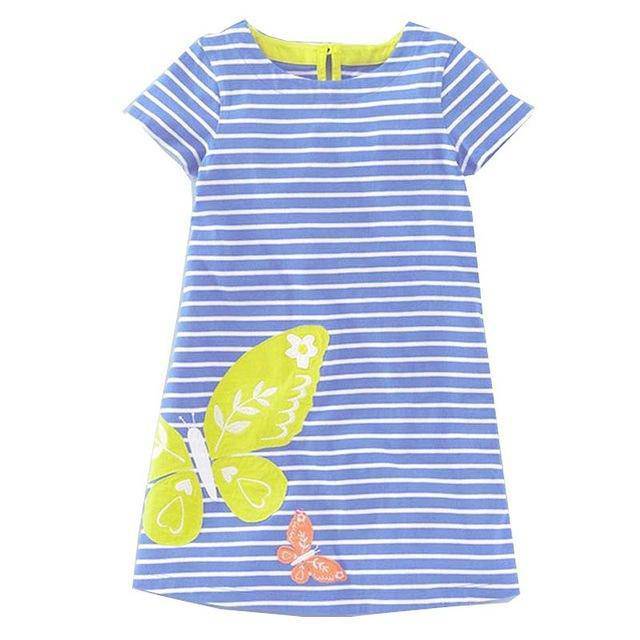 Children unicorn party costume dresses Blue Yellow