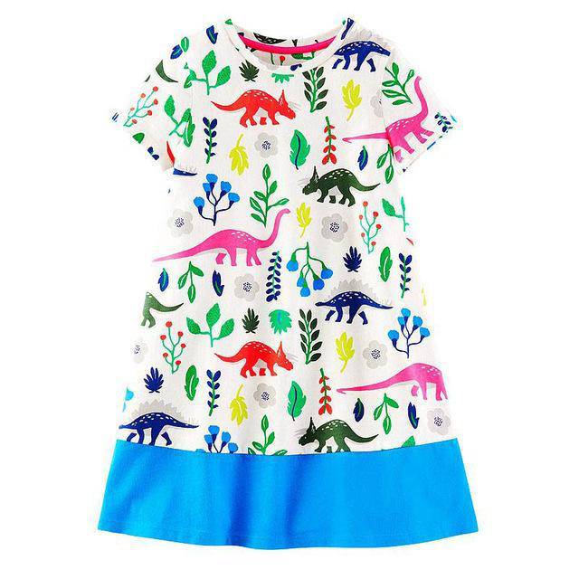 Children unicorn party costume dresses White Blue