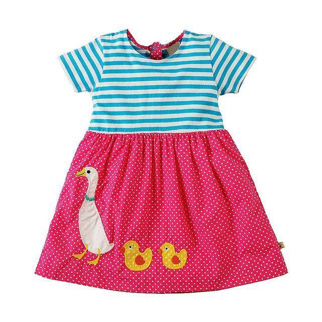 Children unicorn party costume dresses Blue Red