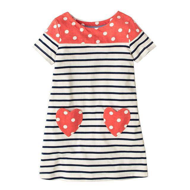 Children unicorn party costume dresses Red White
