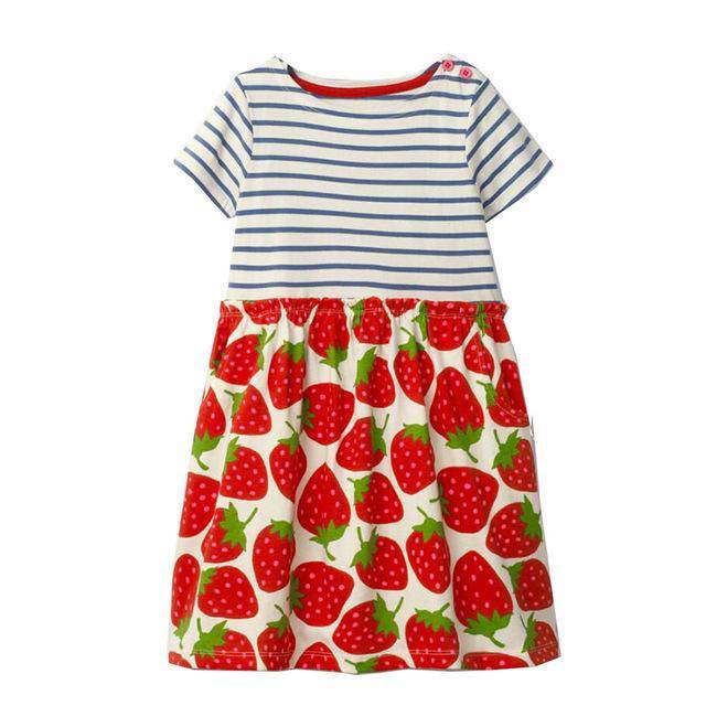 Children unicorn party costume dresses Grey Red