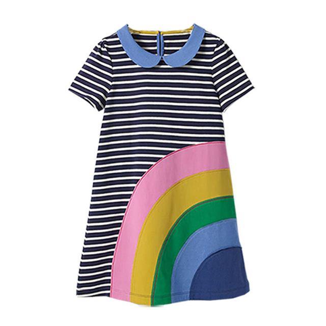 Children unicorn party costume dresses Black Rainbow