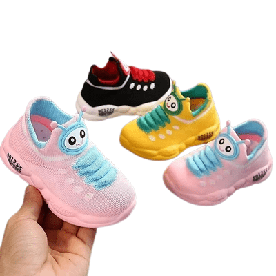 Children Boys Girls Sneakers Sport Cartoon Stretch Mesh Shoes