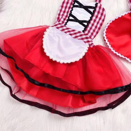 Christmas Baby Girl Tulle Red Hoodie Cape Cloak Dress