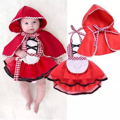 Christmas Baby Girl Tulle Red Hoodie Cape Cloak Dress Red