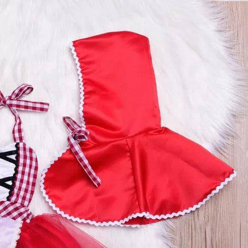 Christmas Baby Girl Tulle Red Hoodie Cape Cloak Dress