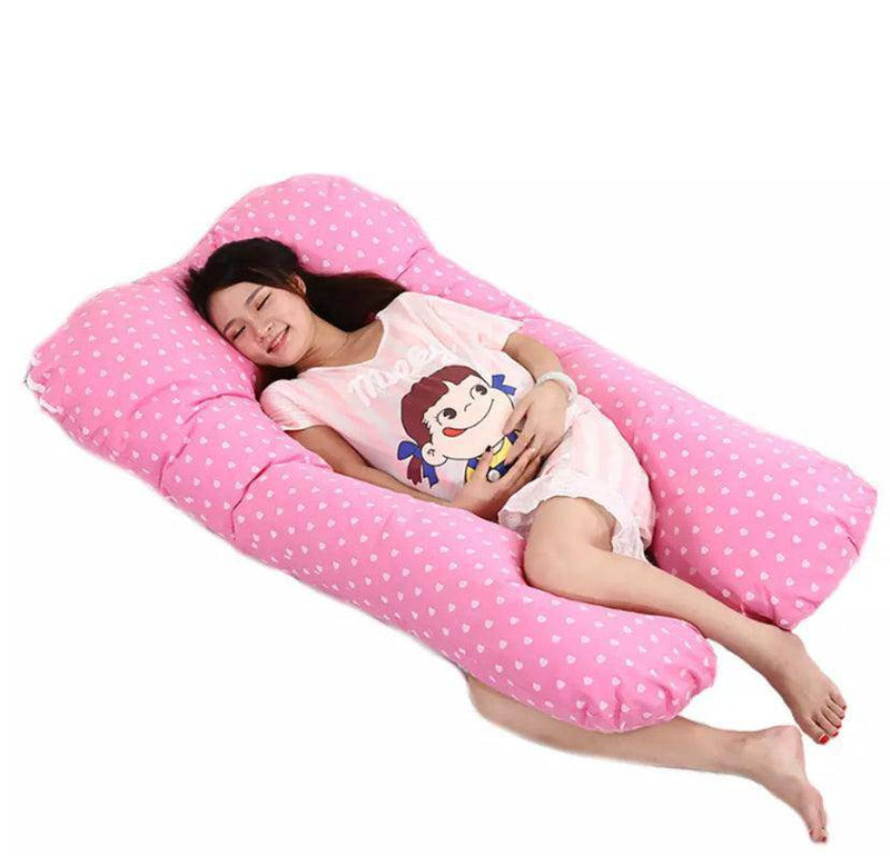 Comfortable Cow Design Pregnant Pillow Pink White