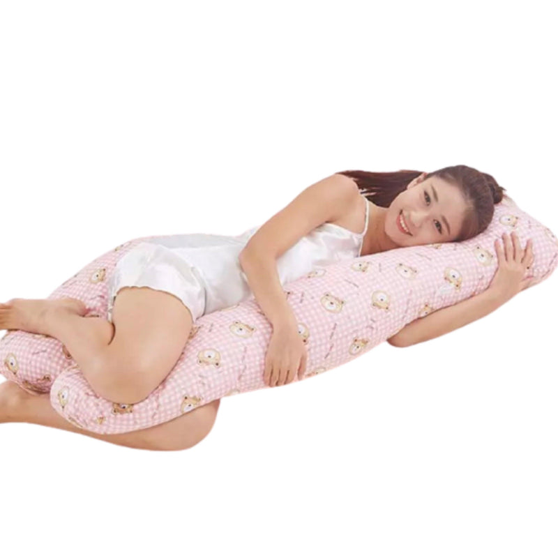 Comfortable Cow Design Pregnant Pillow Pink Yellow