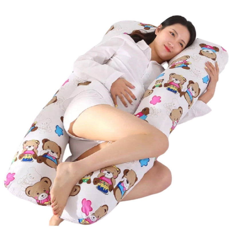 Comfortable Cow Design Pregnant Pillow White