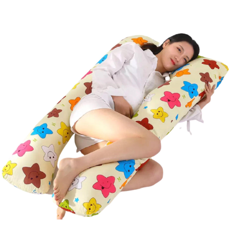 Comfortable Cow Design Pregnant Pillow Yellow