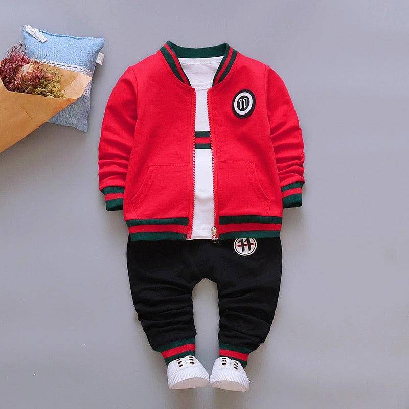 Complete Set Baby Kids Cotton Outfit Clothes Red