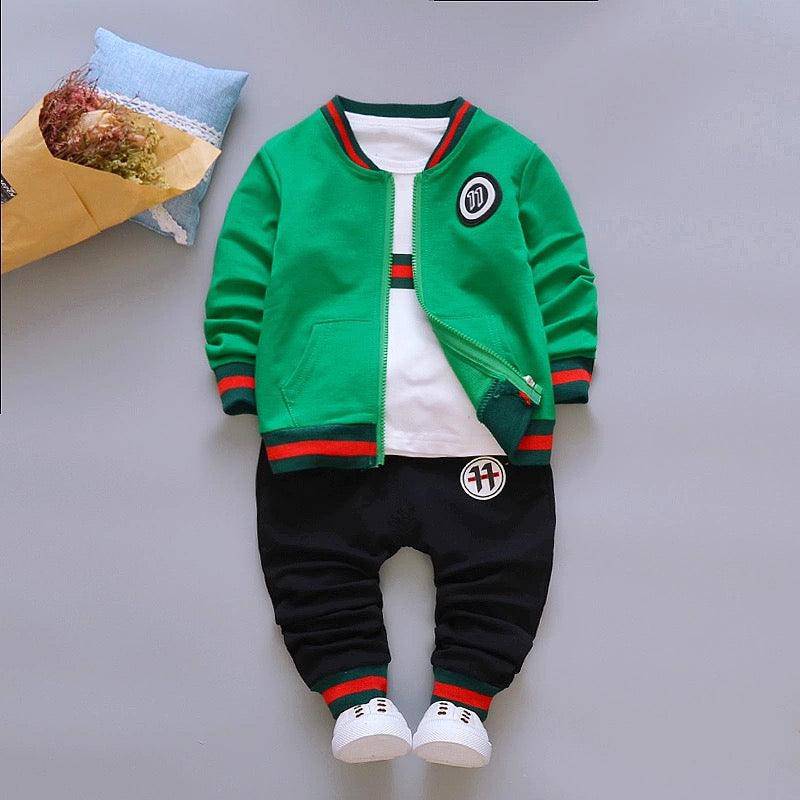 Complete Set Baby Kids Cotton Outfit Clothes Green