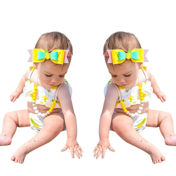 Cute Baby Girl Swimming Pineapple Swimsuit