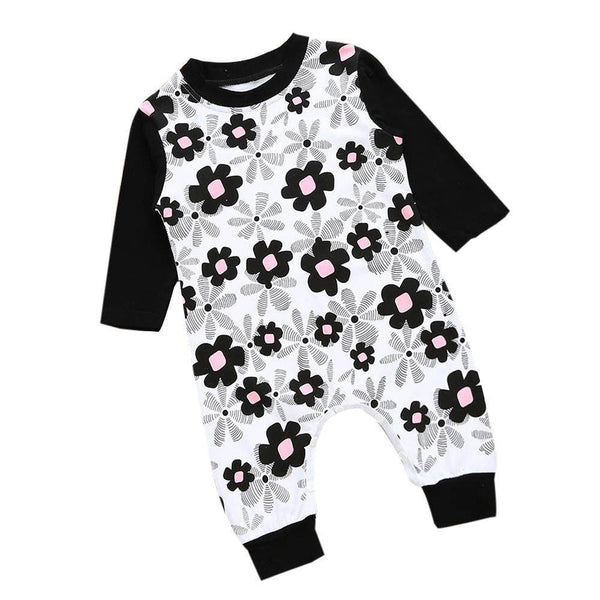Cute Newborn Baby Girls Floral Romper Cotton Outfit