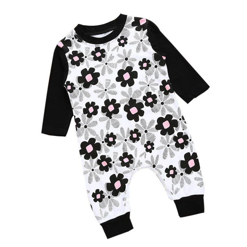 Cute Newborn Baby Girls Floral Romper Cotton Outfit