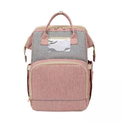 Muti purpose 4 in 1 baby carrier backpack convertible travel storage bag Pink Gray