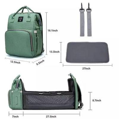 Muti purpose 4 in 1 baby carrier backpack convertible travel storage bag Green 2
