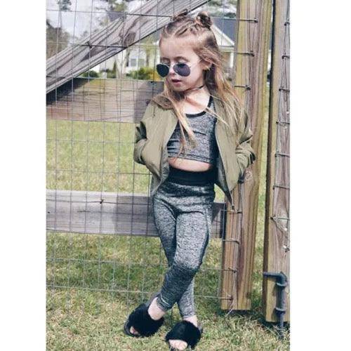 Exquisite Girls Sleeveless Tops Pants Outfit