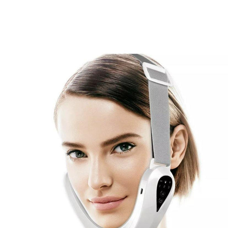 Facial V-Line Lift Up Chin Belt Slimming Massager White