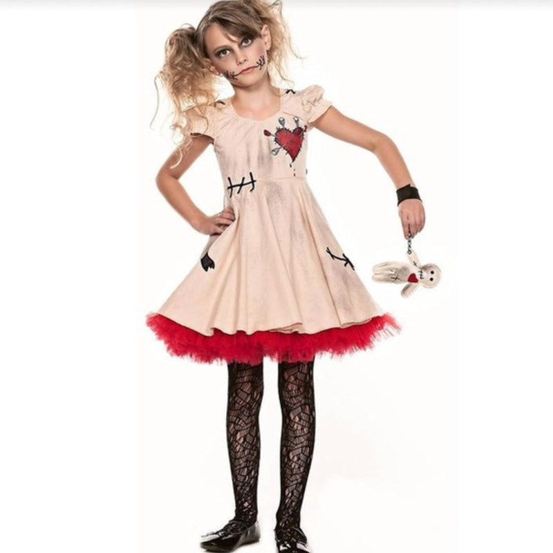 Fashion Kids Voodoo Dress Halloween Costume Beige