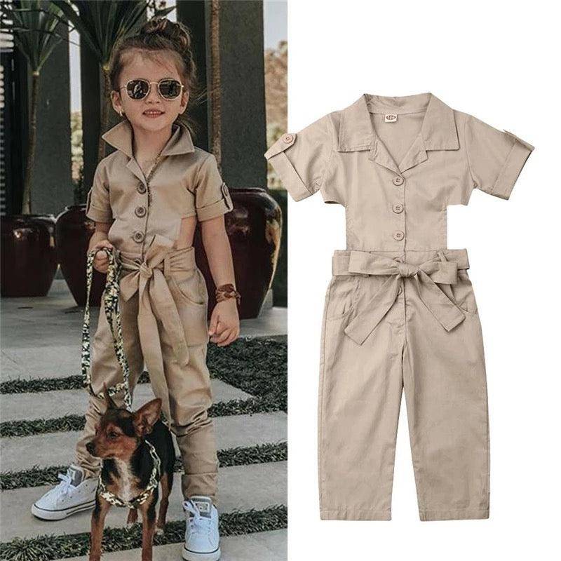 Fashion Toddler Girls England Styles Jumpsuit