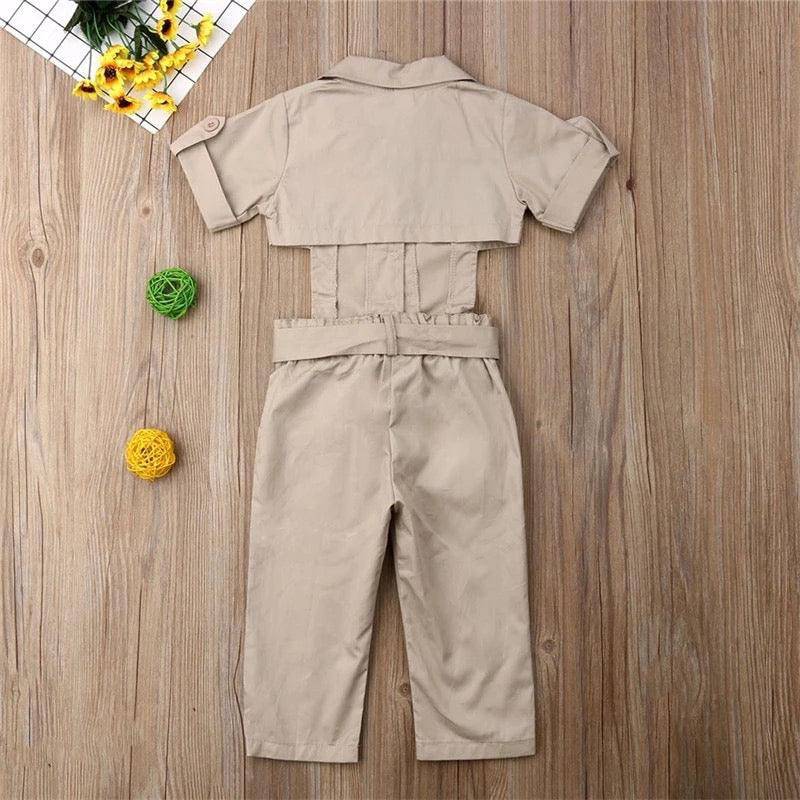 Fashion Toddler Girls England Styles Jumpsuit