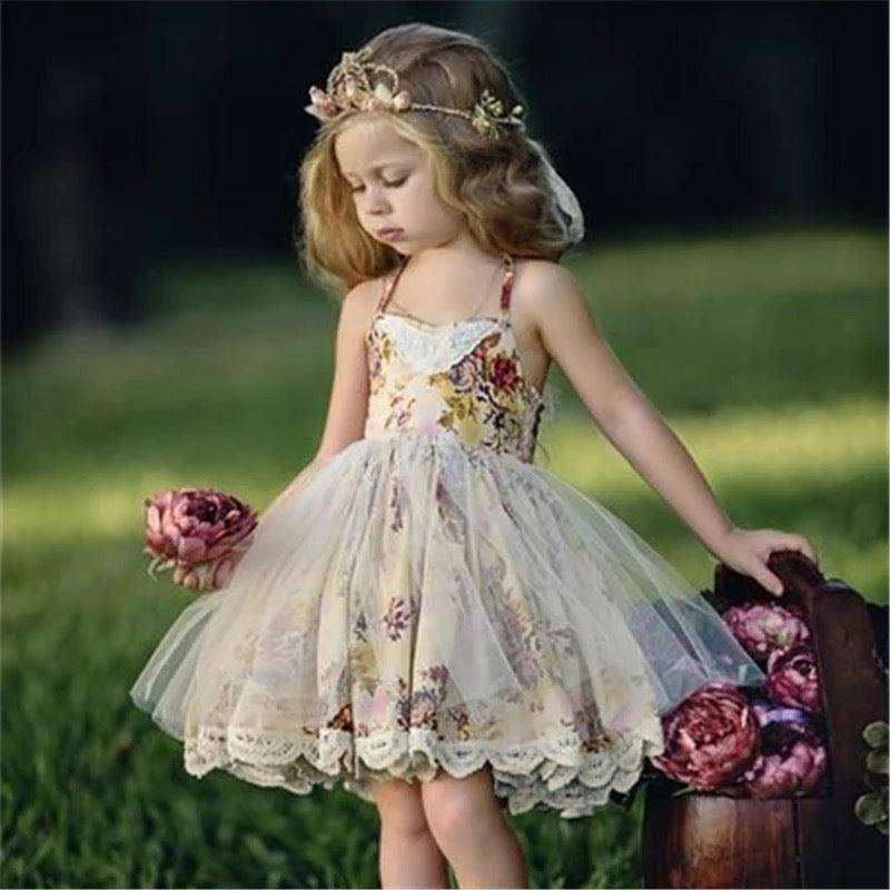 Flower Girl Elegant Sleeveless Dress