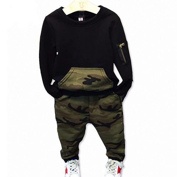 Full Sleeve Shirt Pant Youth Camo Outfit