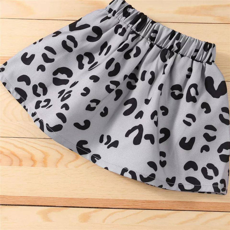 Toddler Girls Hooded Leopard Sweatshirt Outfit
