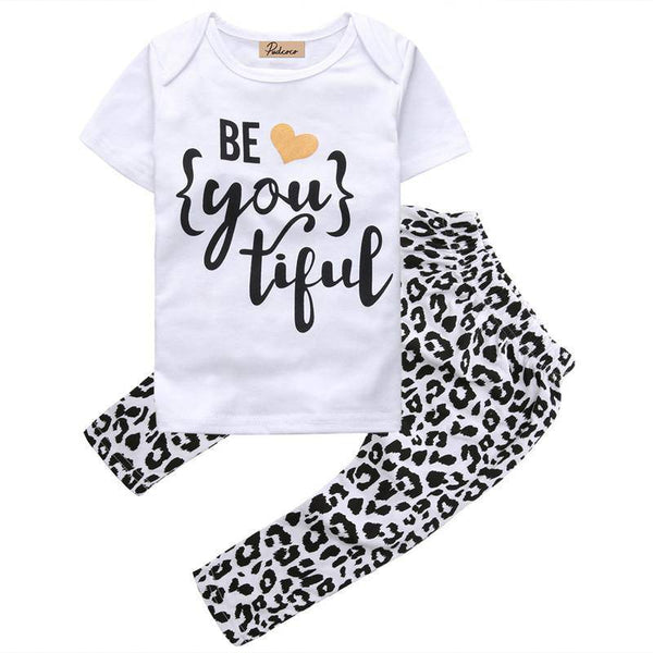 Girls Be Heart You Tiful Leopard T-Shirt Outfit