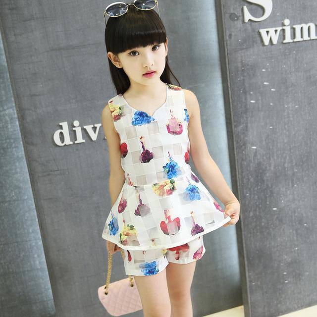 Girls Dance Sleeveless Princess Dress white