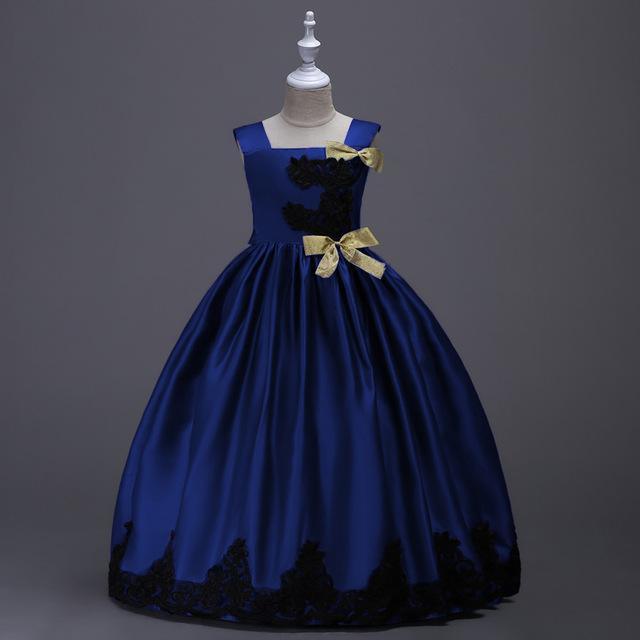 Girls Dress Carnival Vestidos Clothes Navy blue