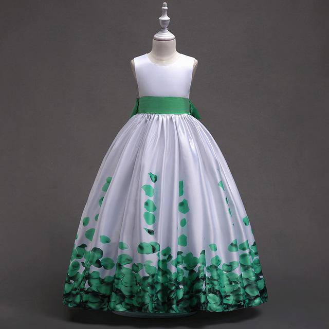 Girls Dress Carnival Vestidos Clothes Green