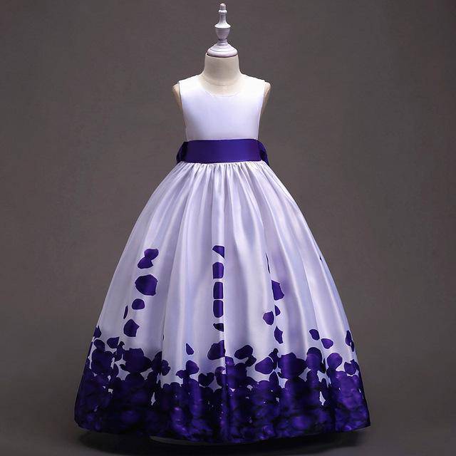 Girls Dress Carnival Vestidos Clothes Purple Red