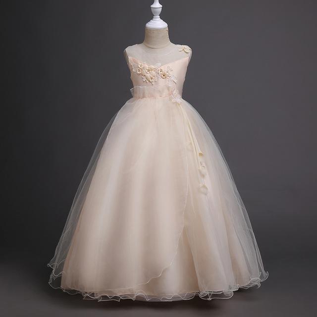 Girls Dress Carnival Vestidos Clothes Champagne