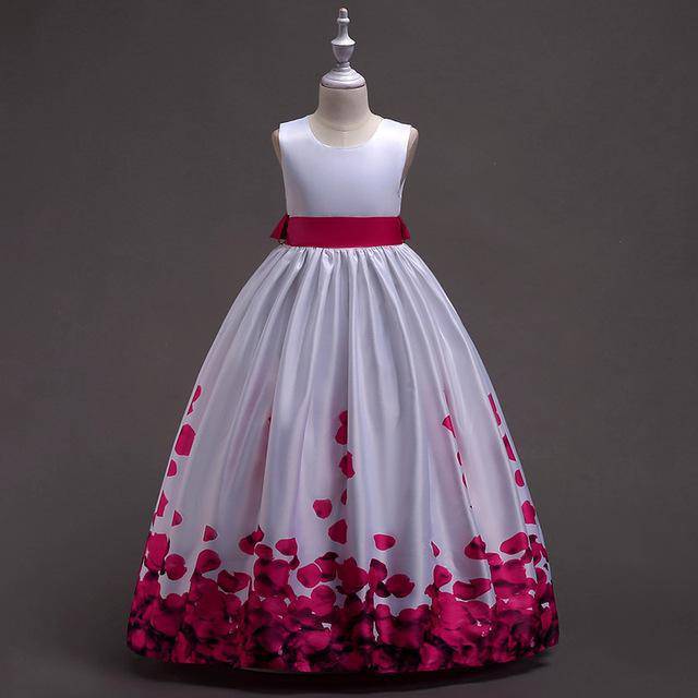 Girls Dress Carnival Vestidos Clothes Red White 14