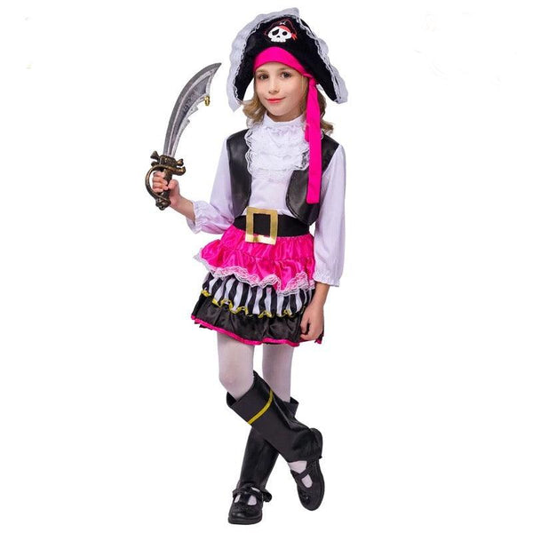 Girls Pink Pirate Party Cosplay Halloween Costume