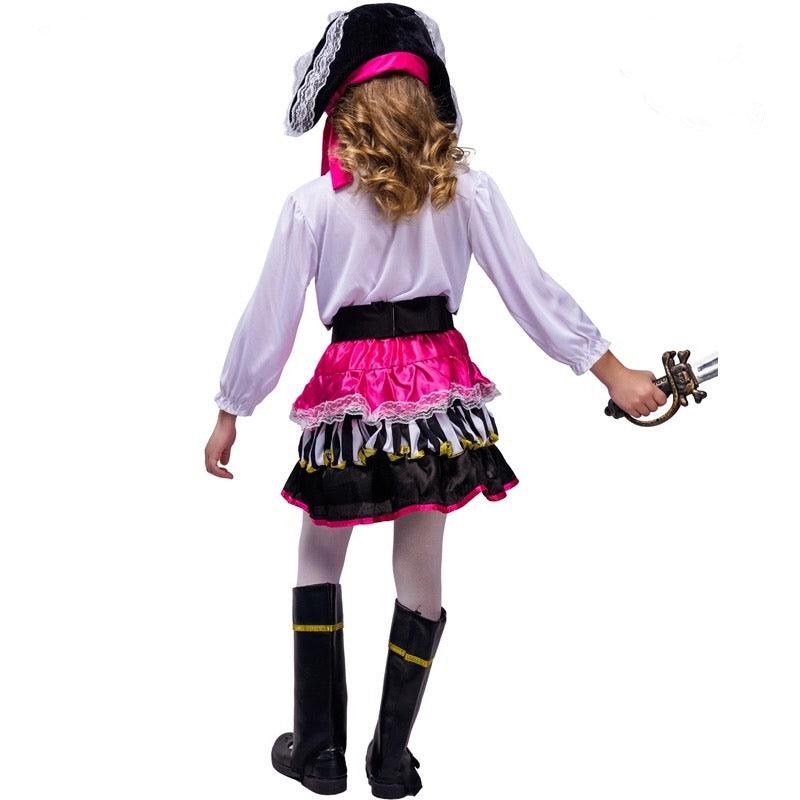 Girls Pink Pirate Party Cosplay Halloween Costume