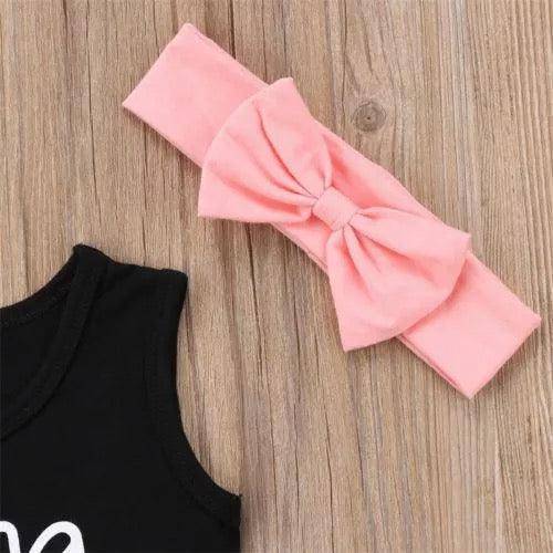 Summer Girls Sleeveless Tops Pants Outfit Sets Clothes