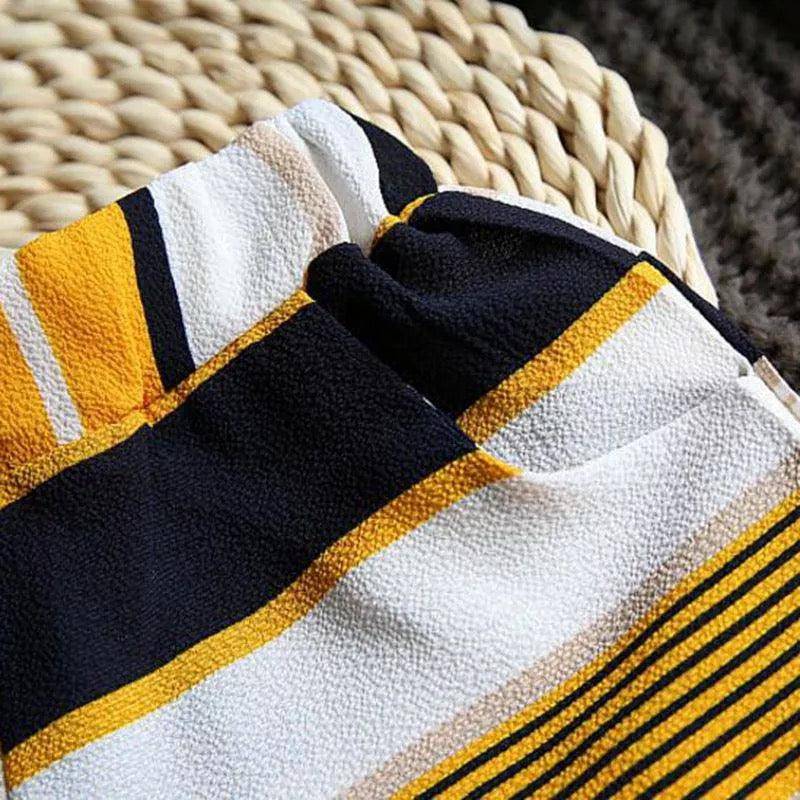 Girls Striped Sleeveless Blouse Tops Short Pants